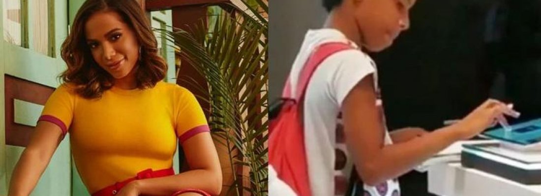 Anitta ajuda menino que viralizou na web estudando em tablet de loja.