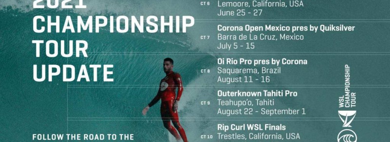 WSL anuncia novo calendário para o mundial de surf 2021 Rádio Costa
