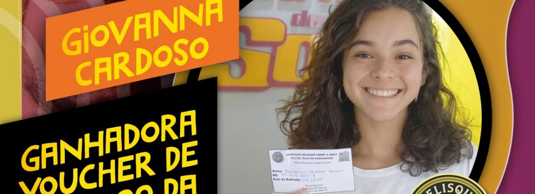 Ganhadora Voucher R$ 150,00 – Belisquê
