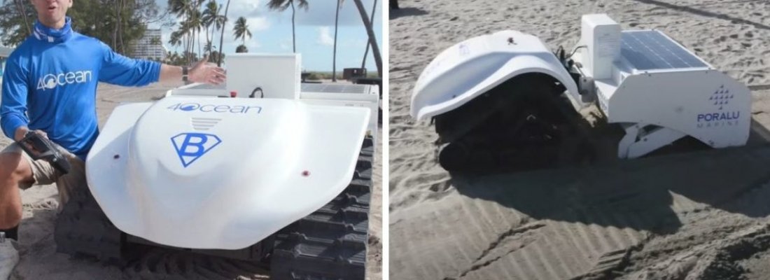 Robô ‘limpa-praia’ movido a energia solar coleta lixo plástico 30 vezes mais rápido que os humanos