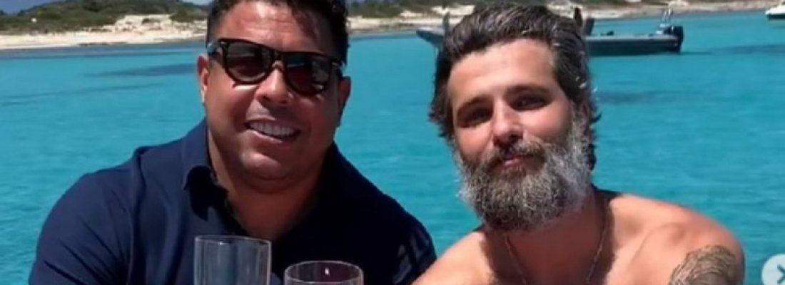 Bruno Gagliasso e Ronaldo Fenômeno se encontram na Espanha