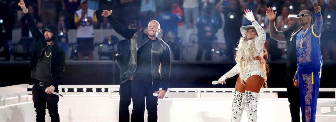 Show do Super Bowl faz músicas de Eminem, Snoop Dogg e Mary J. Blige voltarem às paradas musicais